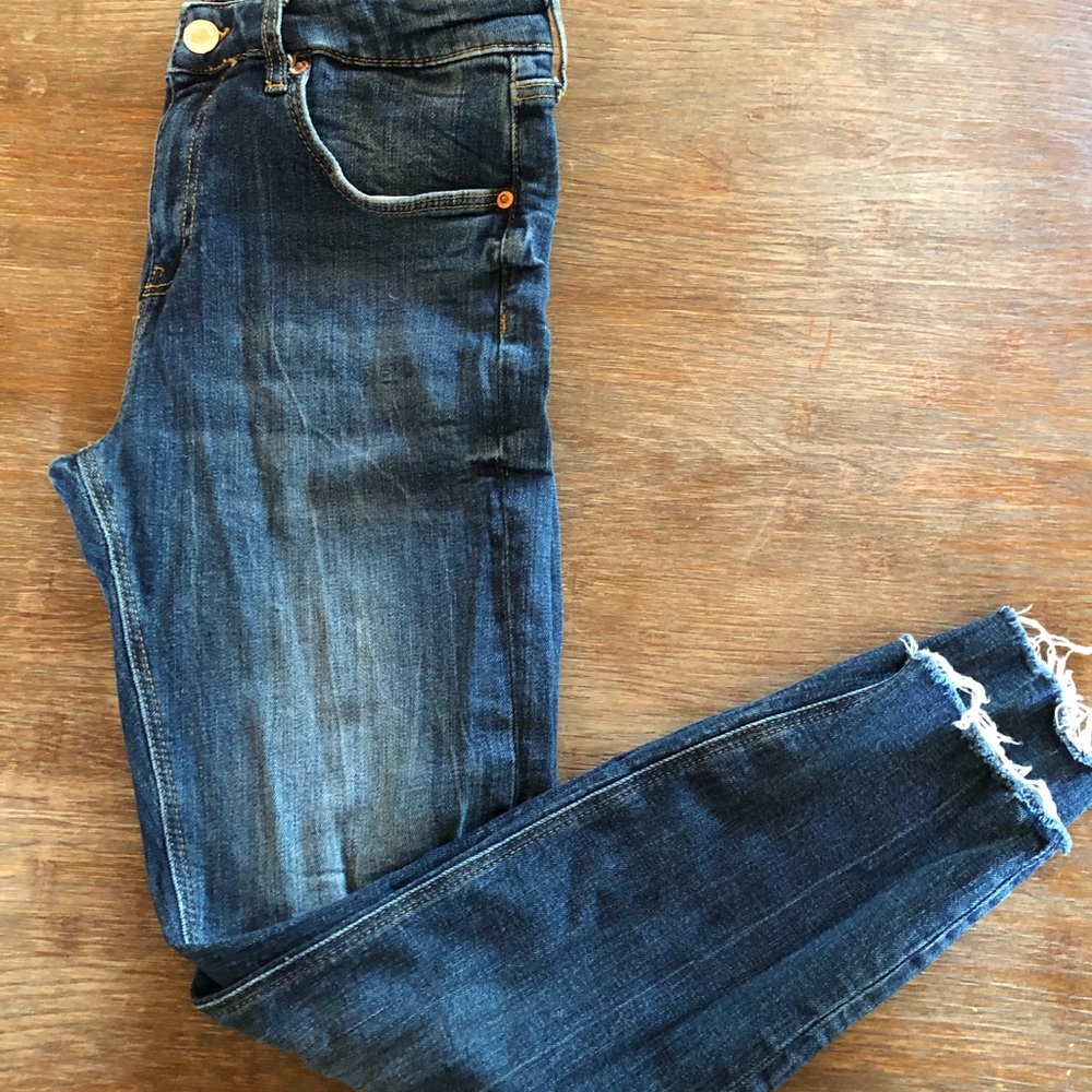 Zara raw hem skinny jeans